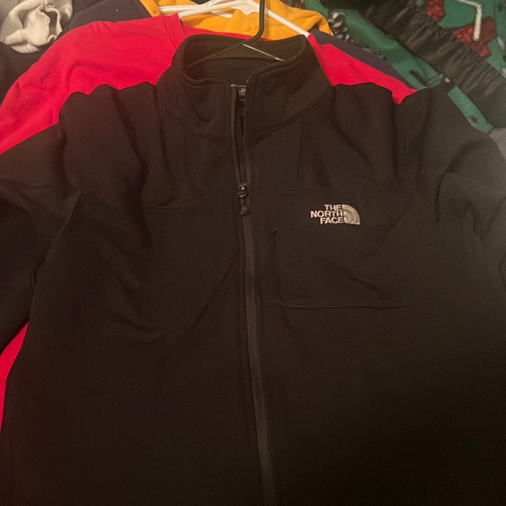 Black North Face full zip light jacket size large